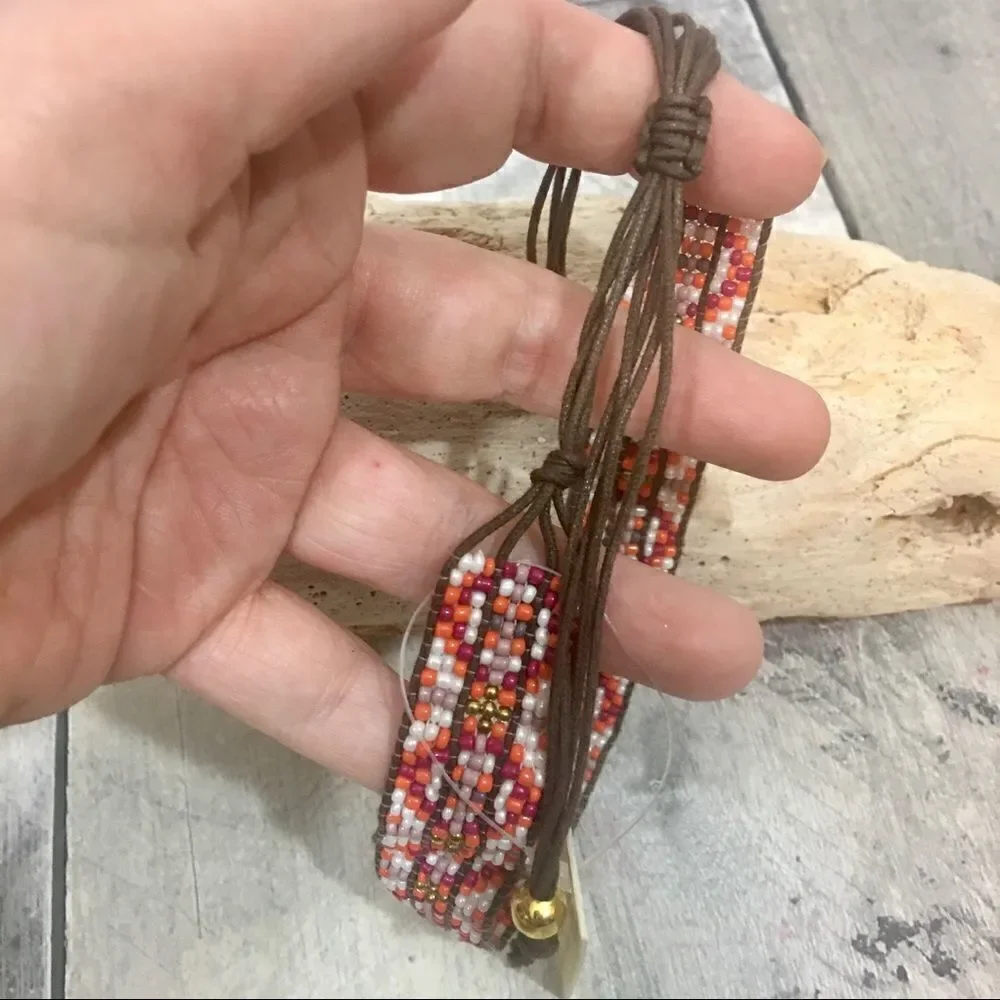 Amrita Singh Aztec Beaded Slide Close Choker